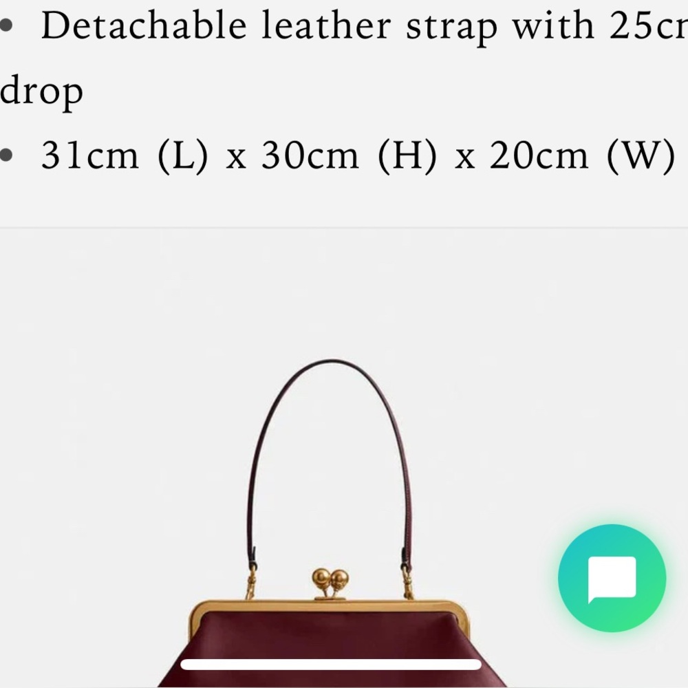Large Elegant Burgundy Clutch with Gold Frame - Picture 6 of 6